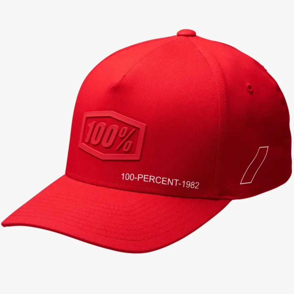 100% Youth Shadow Snapback Hat Red - One Size - 2501-3750