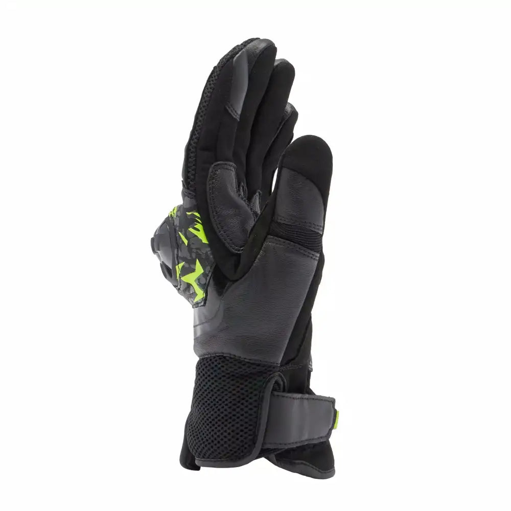 Dainese MIG 3 Unisex Leather Gloves Black/Anthracite/Yellow Fluo - Gloves