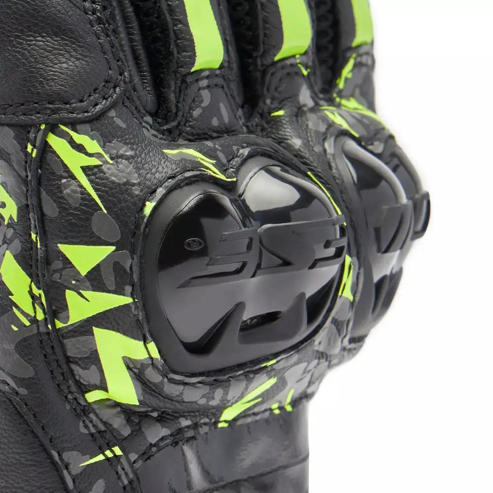 Dainese MIG 3 Unisex Leather Gloves Black/Anthracite/Yellow Fluo - Gloves