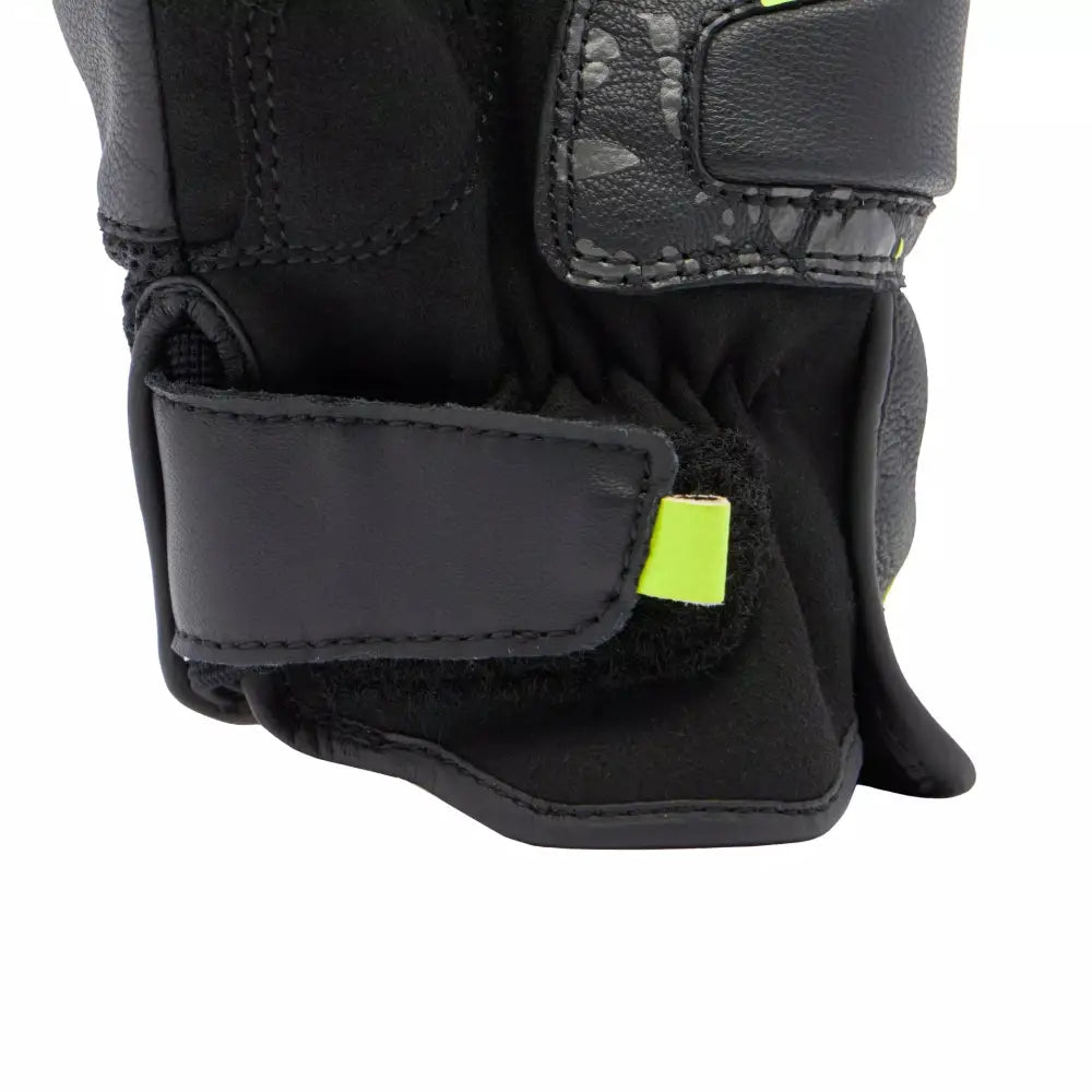 Dainese MIG 3 Unisex Leather Gloves Black/Anthracite/Yellow Fluo - Gloves