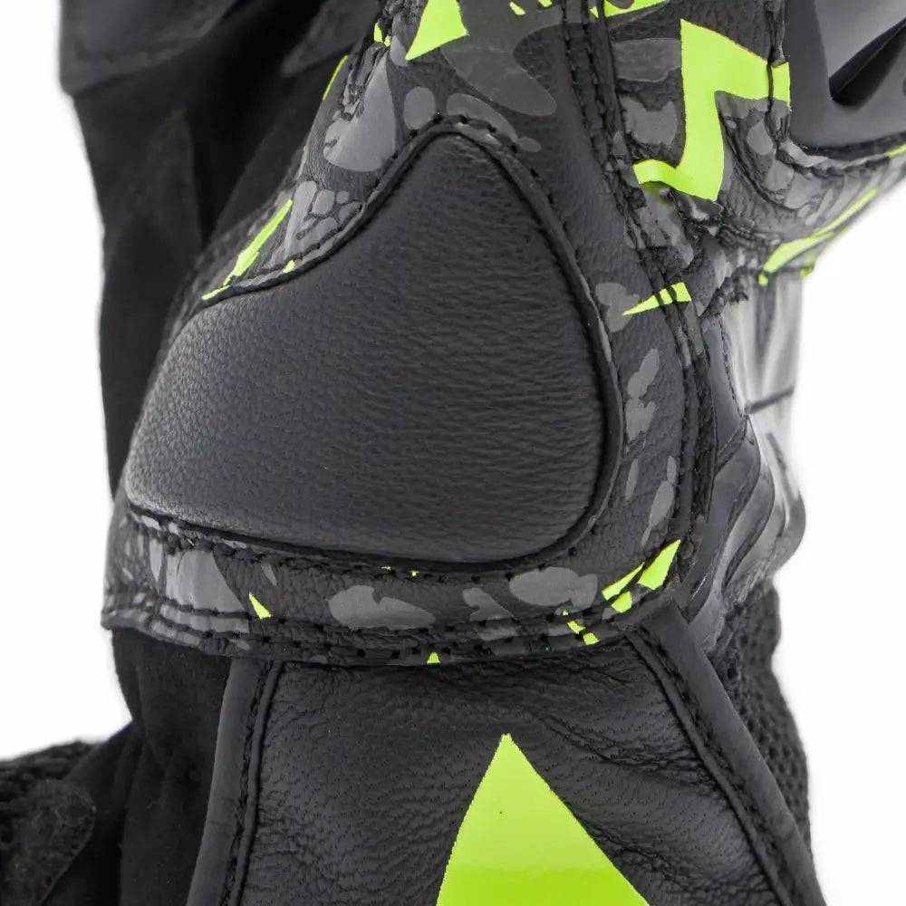 Dainese MIG 3 Unisex Leather Gloves Black/Anthracite/Yellow Fluo - Gloves
