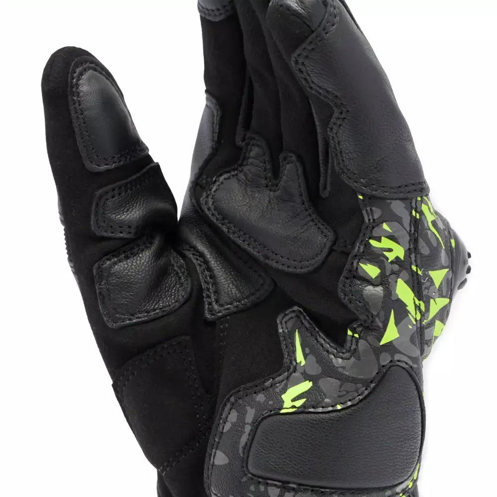 Dainese MIG 3 Unisex Leather Gloves Black/Anthracite/Yellow Fluo - Gloves