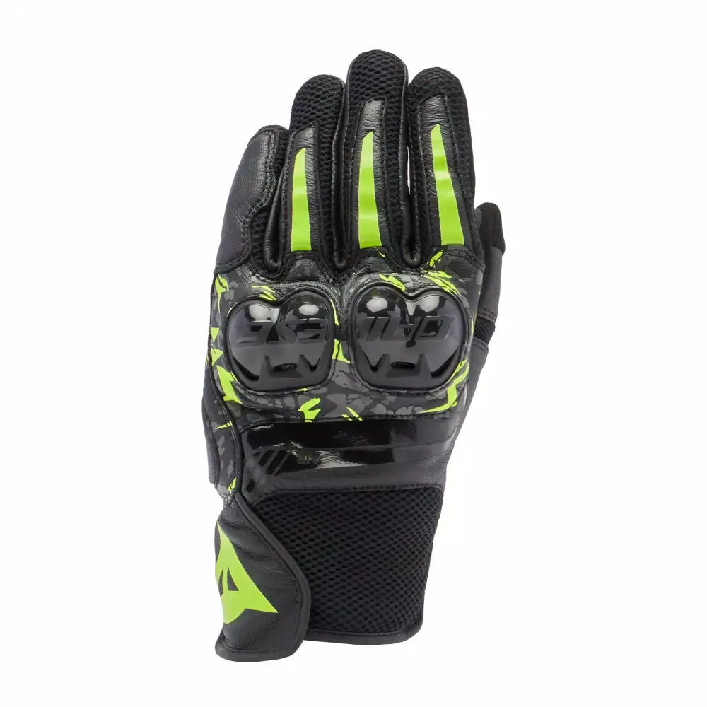 Dainese MIG 3 Unisex Leather Gloves Black/Anthracite/Yellow Fluo - Gloves