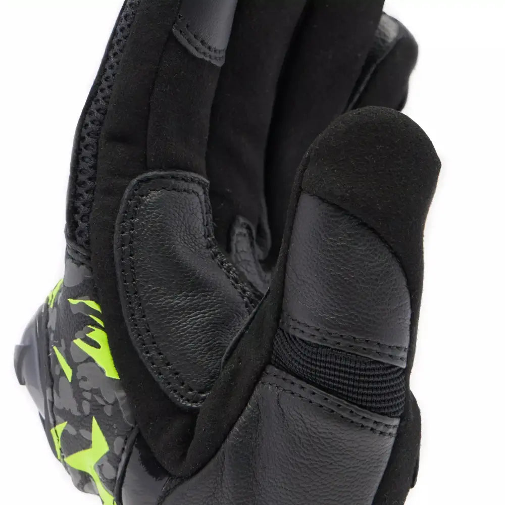 Dainese MIG 3 Unisex Leather Gloves Black/Anthracite/Yellow Fluo - Gloves