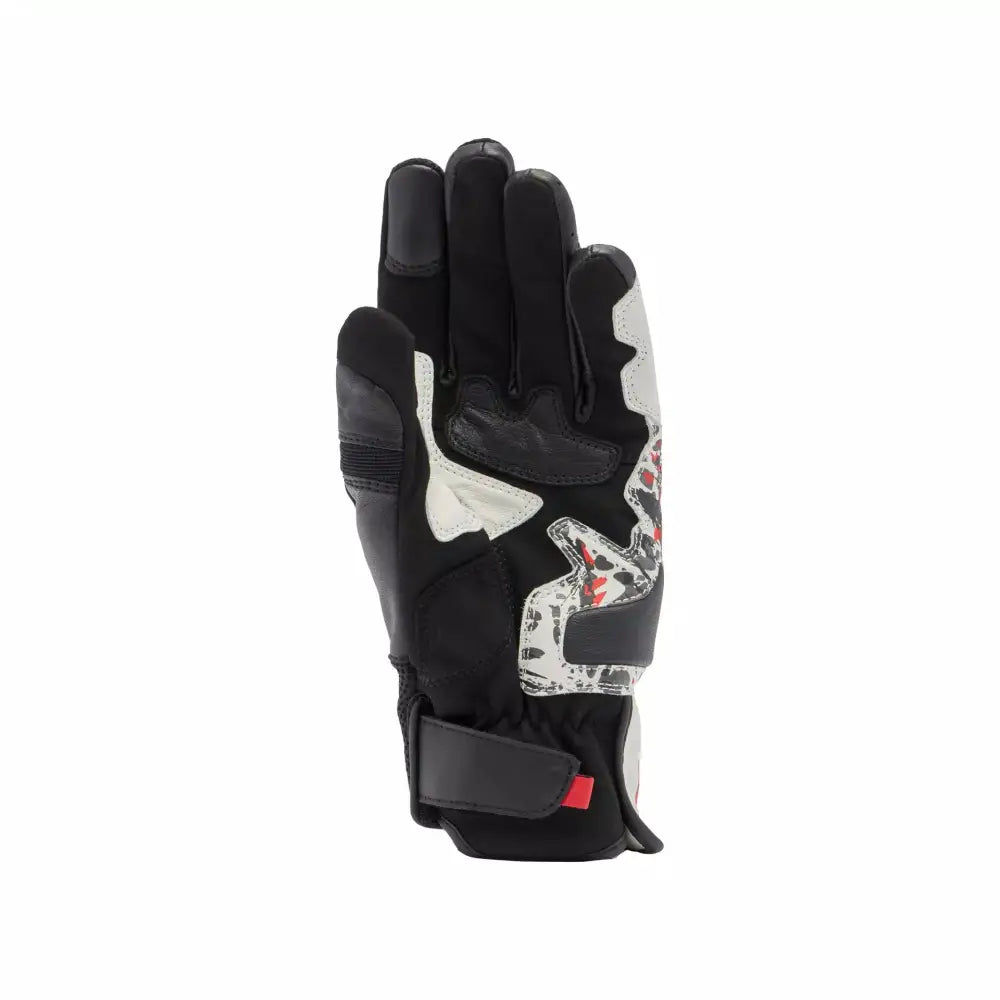 Dainese MIG 3 Unisex Leather Gloves Black/Red Spray/White - Gloves