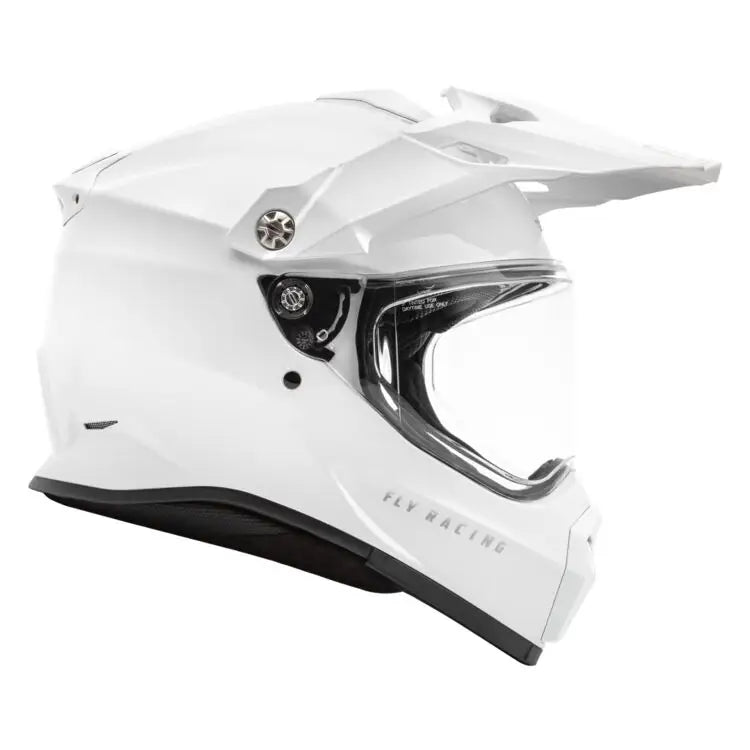 Fly Racing Trekker Solid Helmet White - Helmet