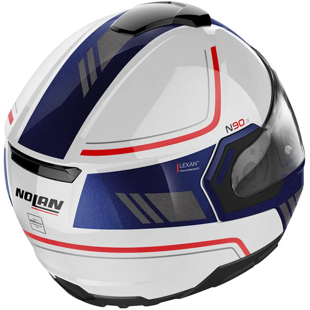 Nolan N90-3 Voyager N-COM White/Blue Helmet - Helmet