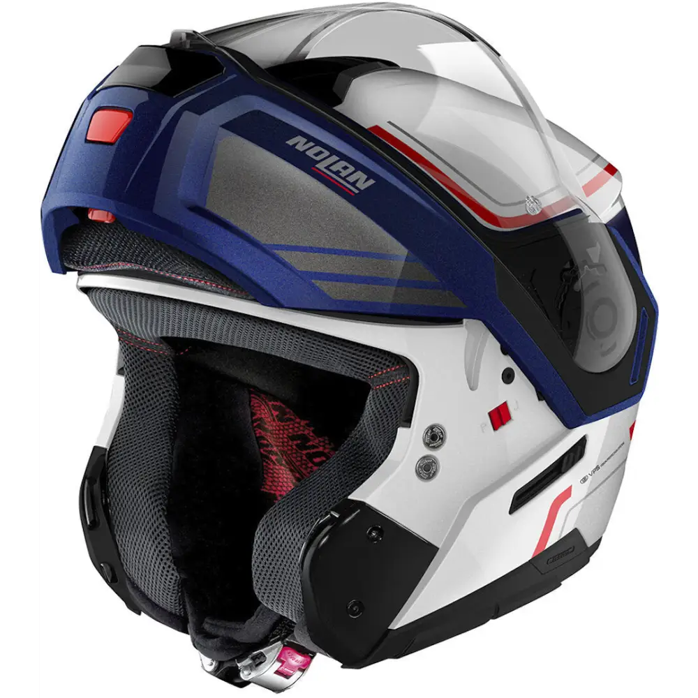 Nolan N90-3 Voyager N-COM White/Blue Helmet - Helmet
