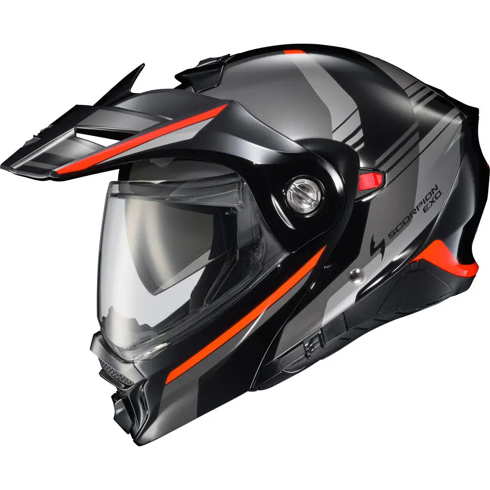 Scorpion EXO-AT960 Monk Helmet Black/Red - Helmet