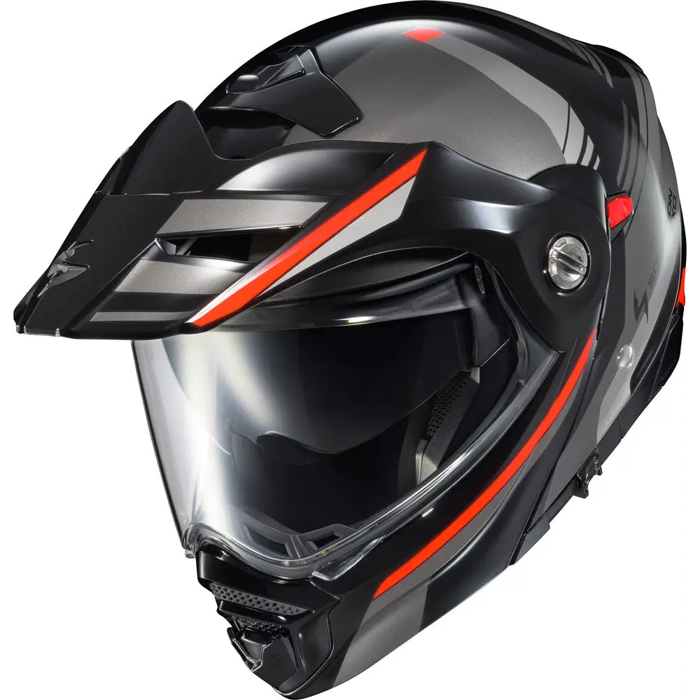 Scorpion EXO-AT960 Monk Helmet Black/Red - S - Helmet