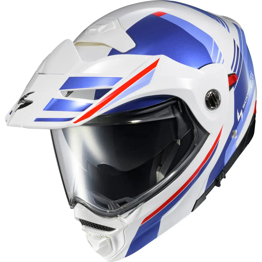 Scorpion EXO-AT960 Monk Helmet White/Blue