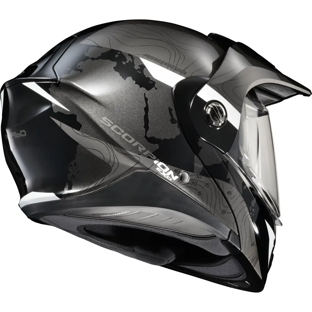 Scorpion EXO-AT960 Topographic Helmet Black/White