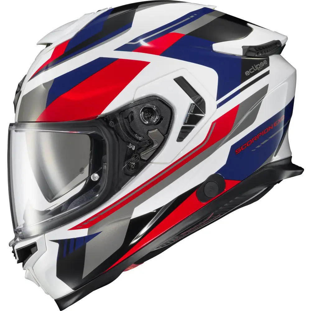 Scorpion EXO-Eclipse Helmet Lunar White/Red/Blue