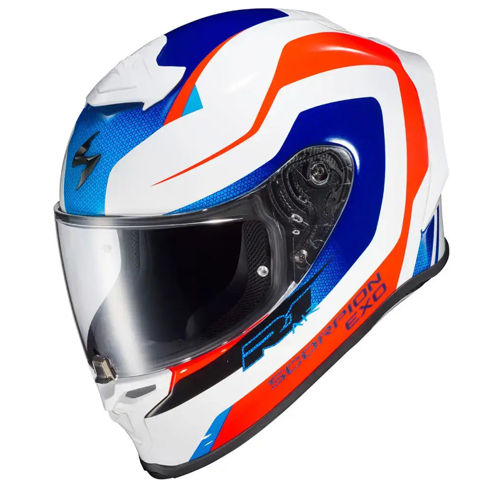 Scorpion EXO-R1 Air Hive Helmet Red/White/Blue