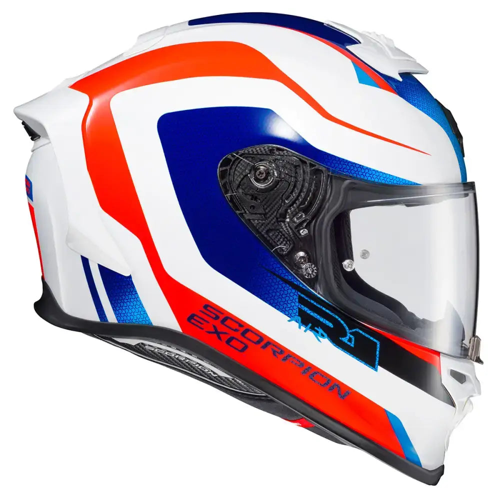 Scorpion EXO-R1 Air Hive Helmet Red/White/Blue