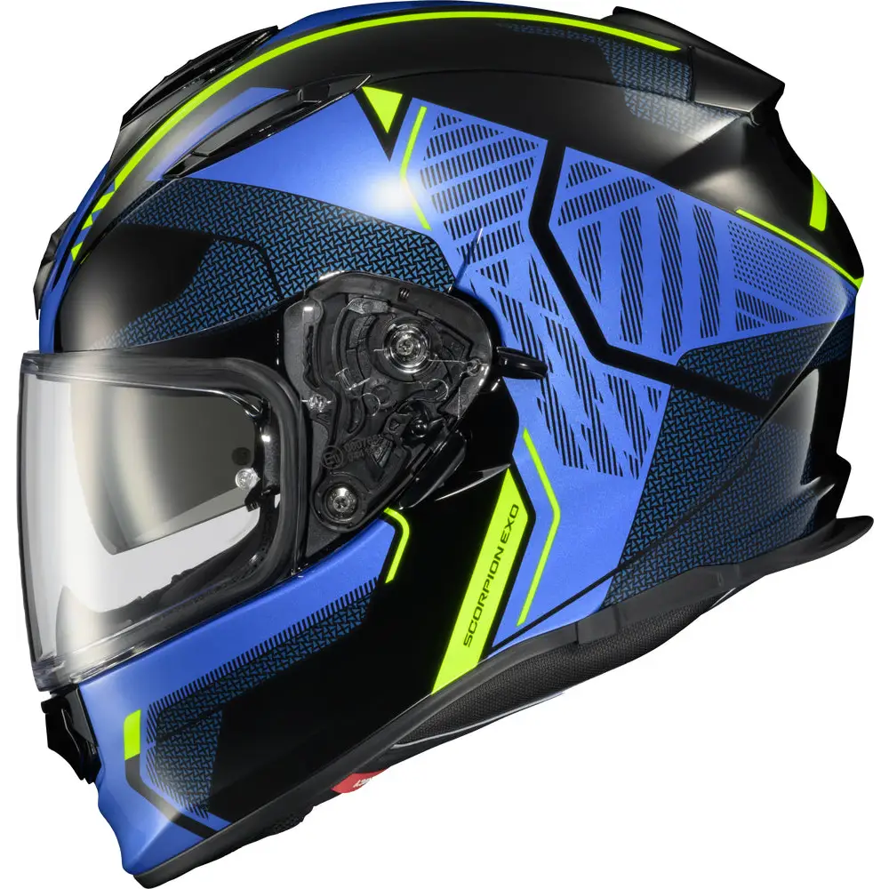 Scorpion EXO Ryzer Switch Helmet Blue/Hi-Viz