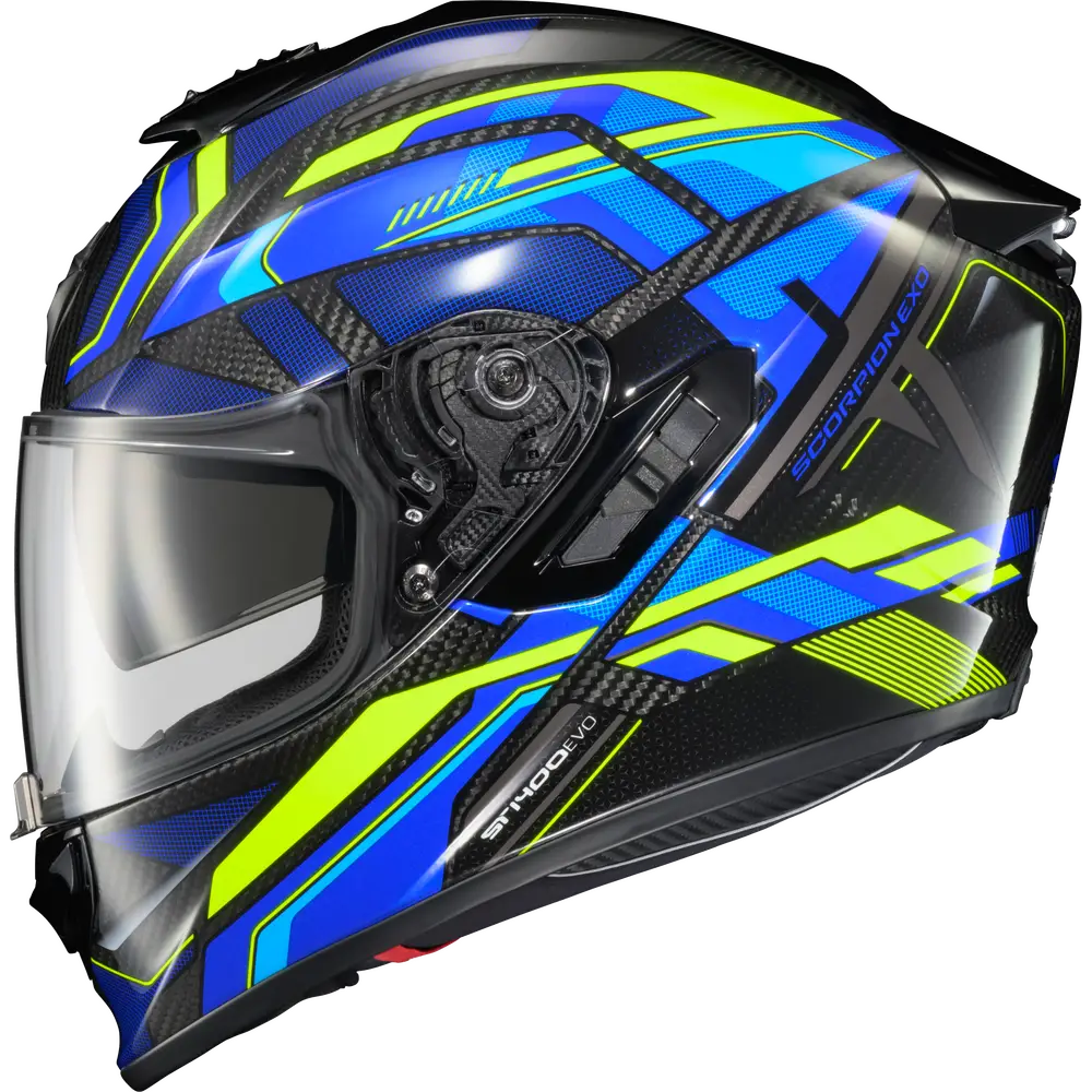 Scorpion EXO-ST1400 EVO Carbon Hex Helmet Blue