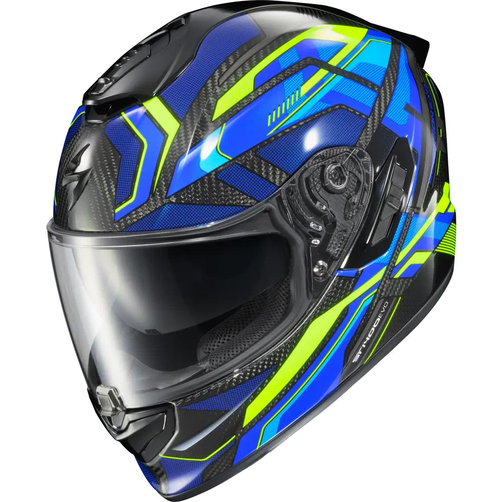 Scorpion EXO-ST1400 EVO Carbon Hex Helmet Blue