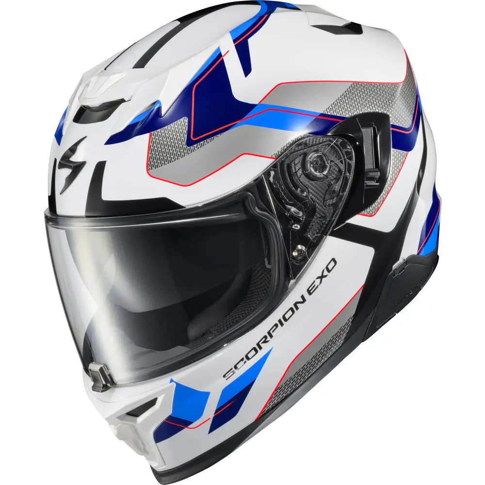 Scorpion EXO-T520 Zuse Helmet White/Blue