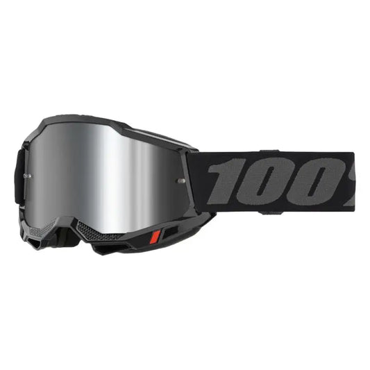 100% Accuri 2 Goggles - Black Mirror Silver Lens - 50014-00038