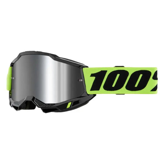 100% Accuri 2 Goggles - Neon Yellow Mirror Silver Lens - Goggles