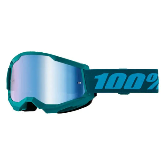 100% Strata 2 Goggles - Stone W/Blue Mirror Lens - Goggles