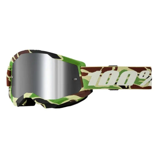 100% Strata 2 Goggles - War Camo Mirror Silver Lens - Goggles