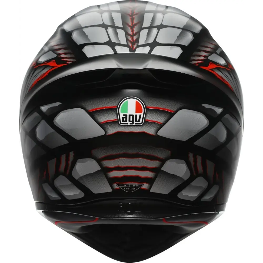 AGV K1 S Lyzard Helmet Matte Black/Gray/Red