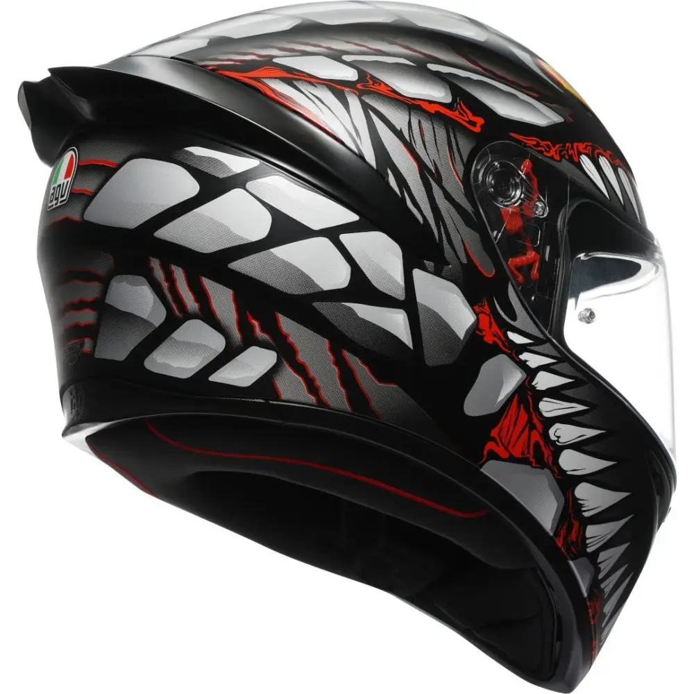 AGV K1 S Lyzard Helmet Matte Black/Gray/Red
