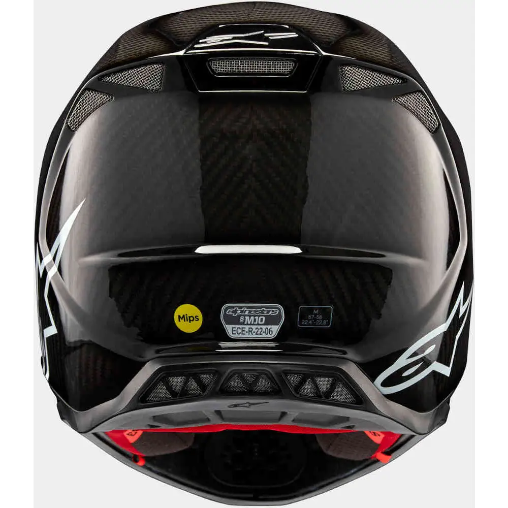 Alpinestars Supertech M10 Solid Helmet Black Glossy/Carbon