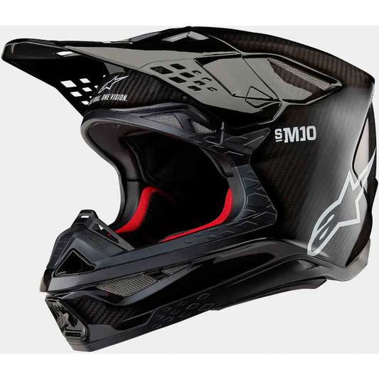 Alpinestars Supertech M10 Solid Helmet Black Glossy/Carbon