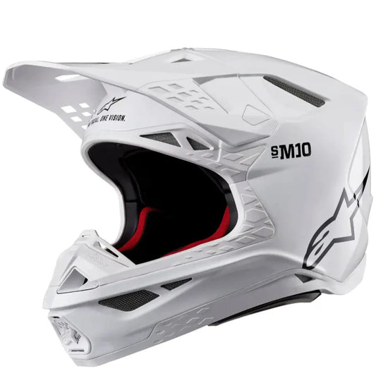 Alpinestars Supertech M10 Solid Helmet White Glossy