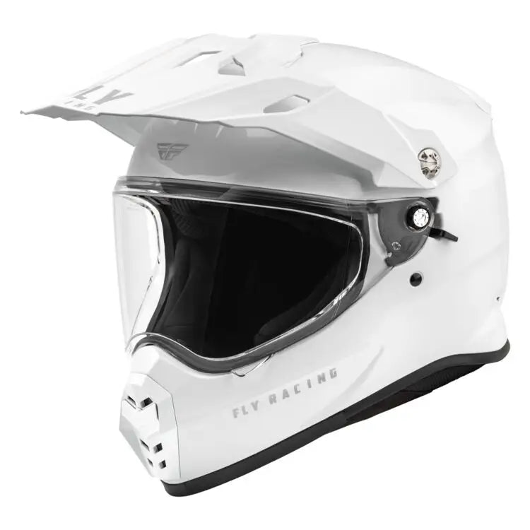 Fly Racing Trekker Solid Helmet White - Helmet