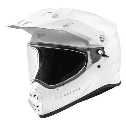 Fly Racing Trekker Solid Helmet White - Helmet