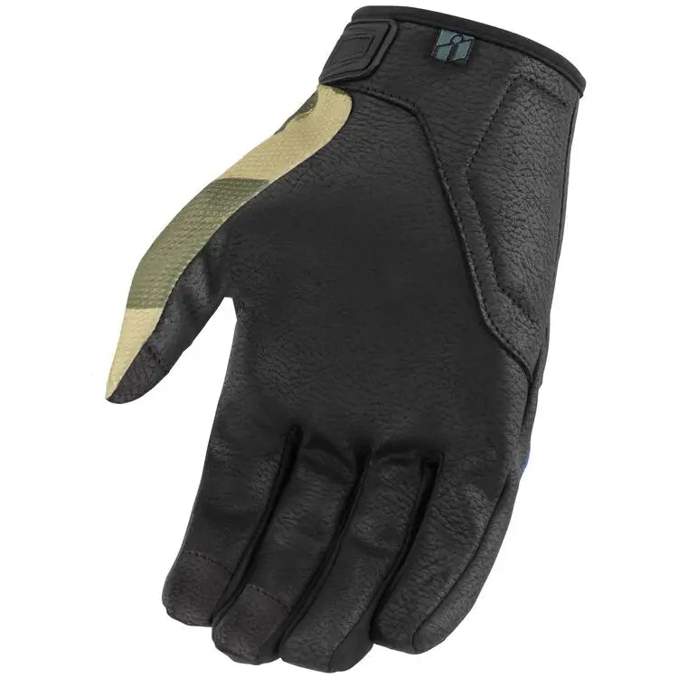 Icon Hooligan Magnacross Gloves Tan/Green