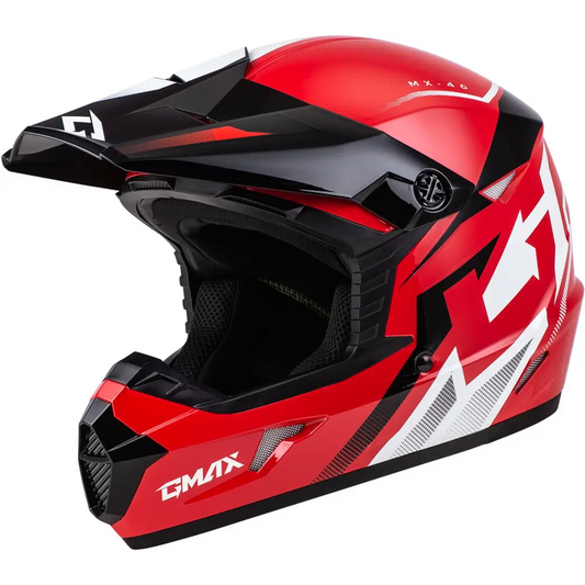 MX-46Y Compound Off-Road Youth Helmet Red/Black/White - 72-6711YS
