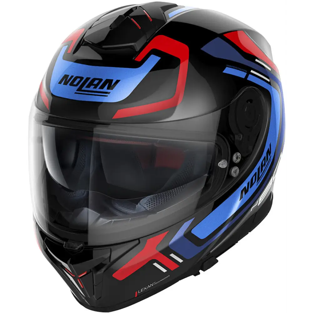 Nolan N80-8 Ally N-Com Glossy Black/Blue/Red Helmet - S - Helmet