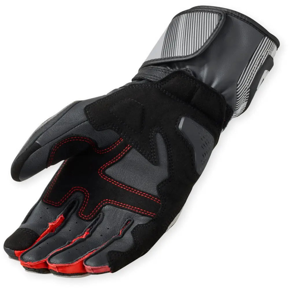 REV’IT! Metis 2 Gloves Light Grey/Neon Red