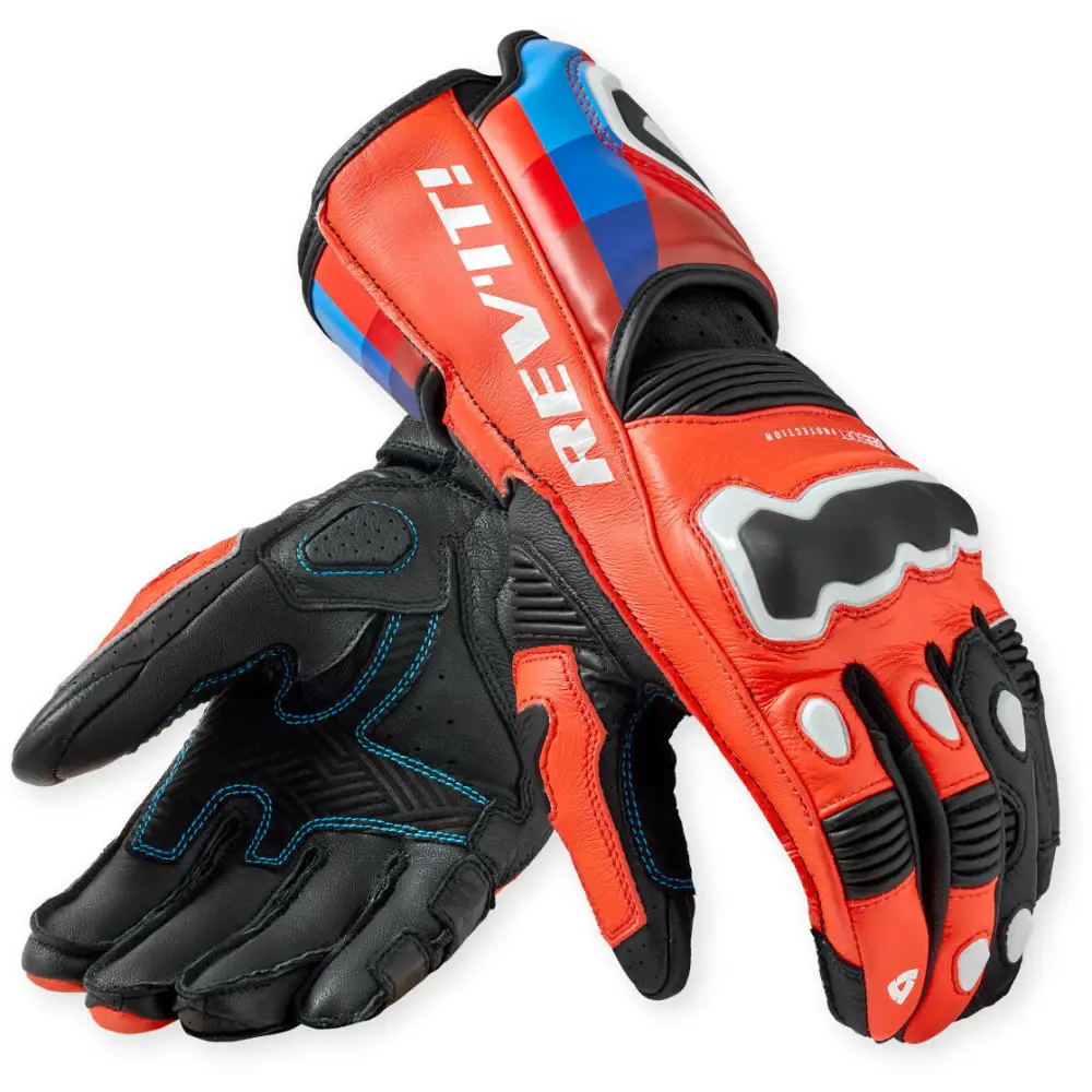 REV’IT! Quantum 3 Gloves Neon Red/Blue
