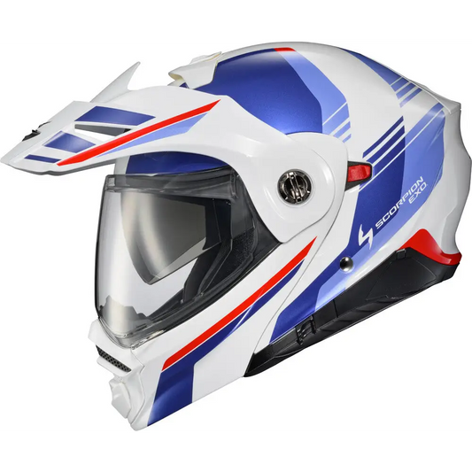 Scorpion EXO-AT960 Monk Helmet White/Blue