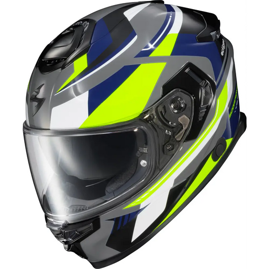 Scorpion EXO-Eclipse Helmet Lunar Grey/Hi-Vis/Blue