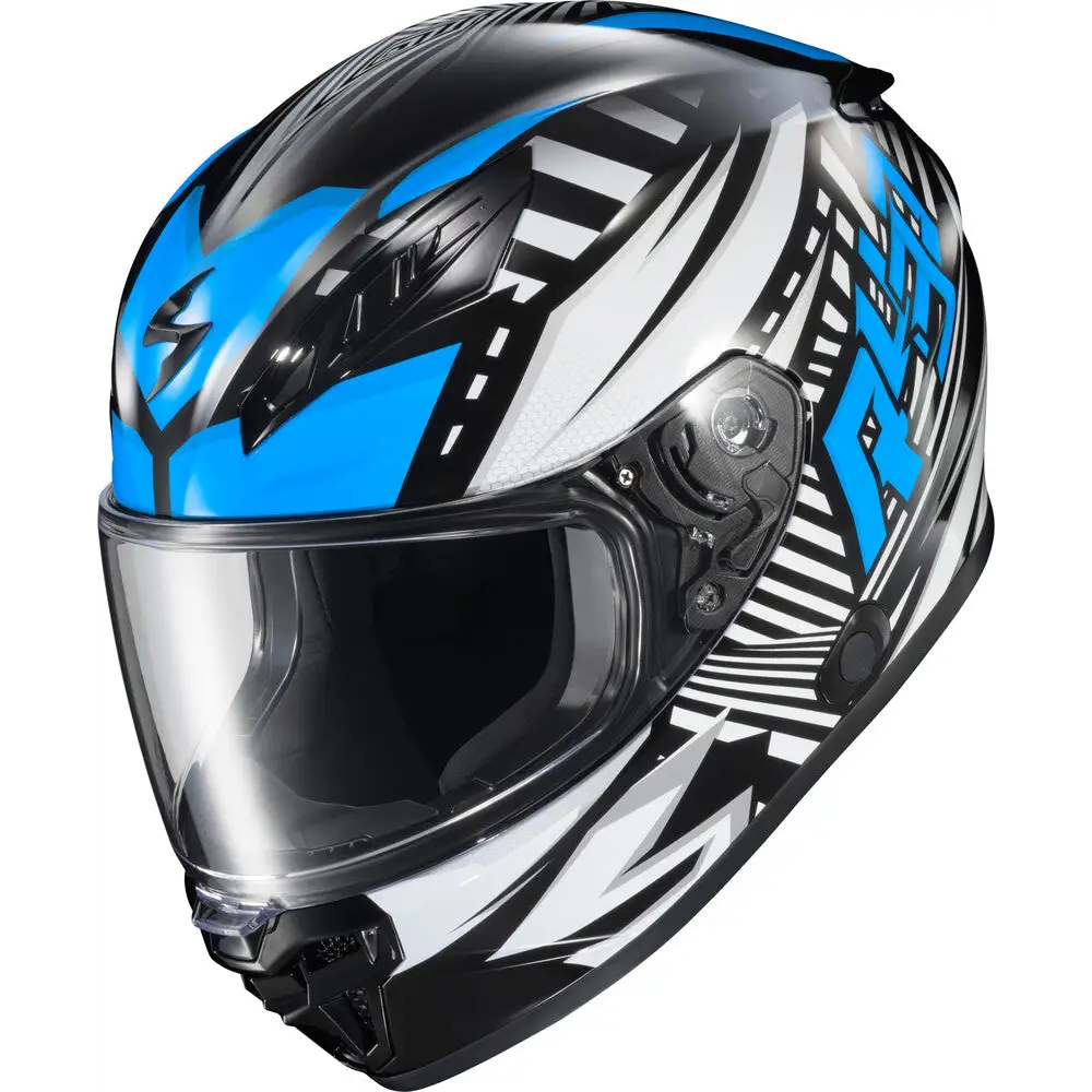 Scorpion EXO-R430 Head Trip Helmet Blue