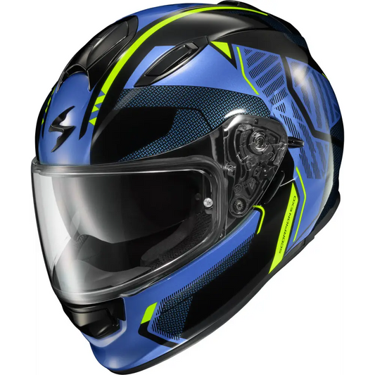 Scorpion EXO Ryzer Switch Helmet Blue/Hi-Viz