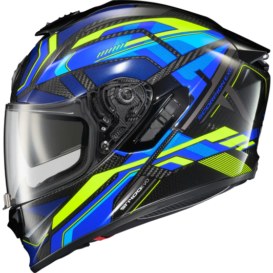 Scorpion EXO-ST1400 EVO Carbon Hex Helmet Blue