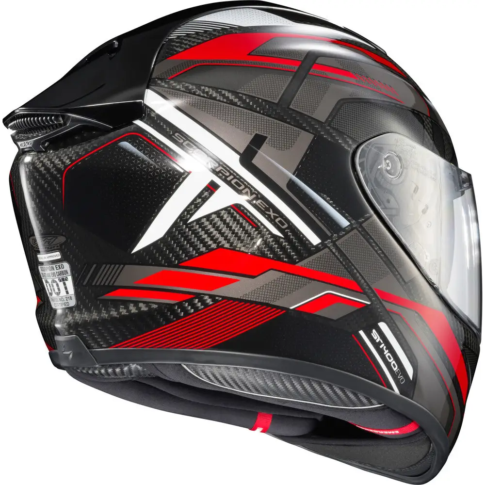 Scorpion EXO-ST1400 EVO Carbon Hex Helmet Red