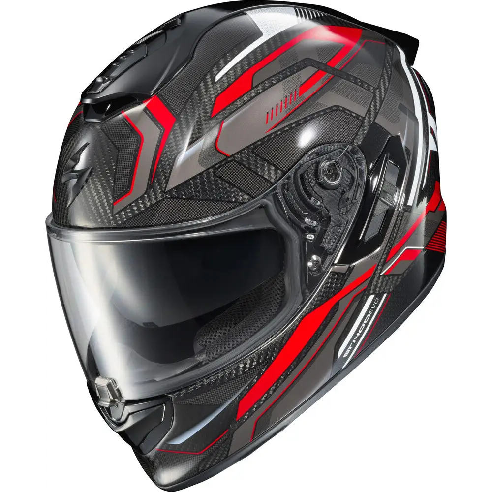 Scorpion EXO-ST1400 EVO Carbon Hex Helmet Red