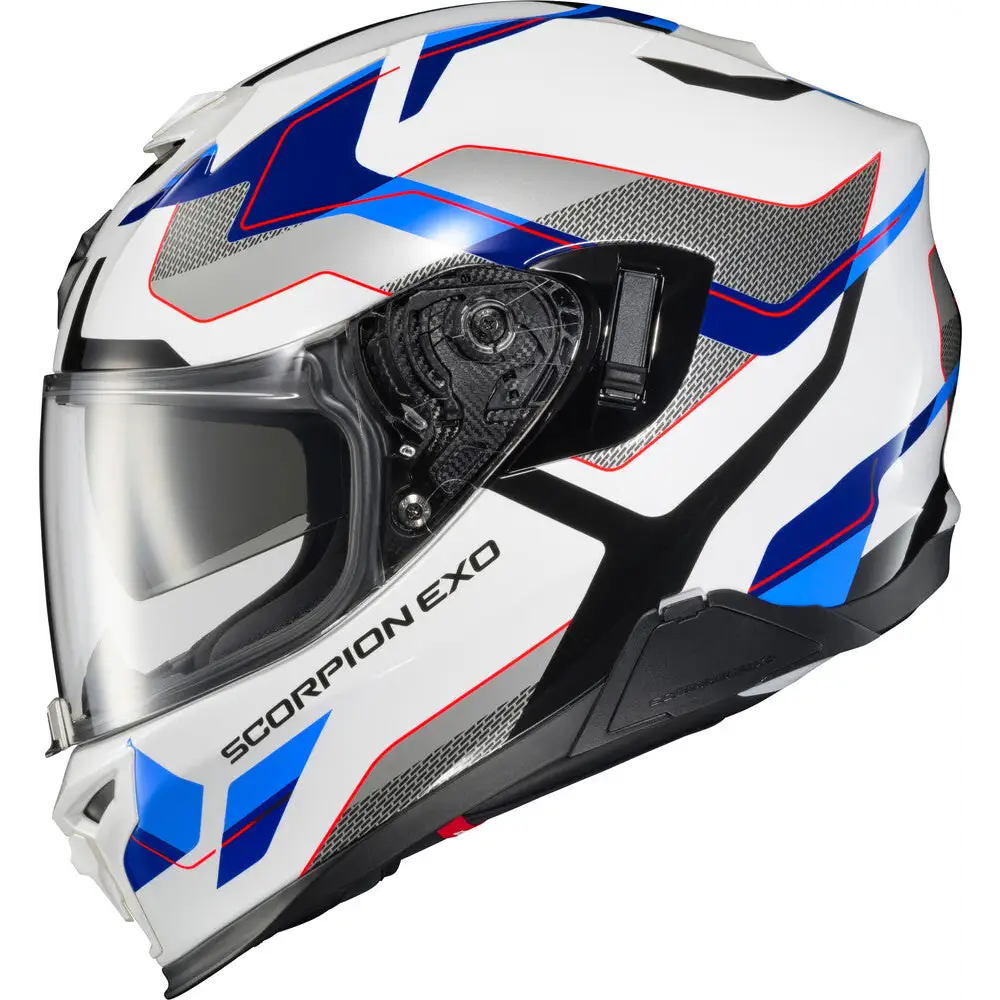Scorpion EXO-T520 Zuse Helmet White/Blue