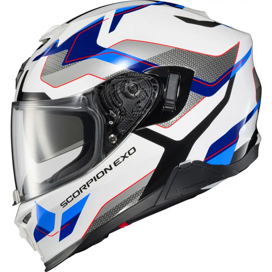 Scorpion EXO-T520 Zuse Helmet White/Blue