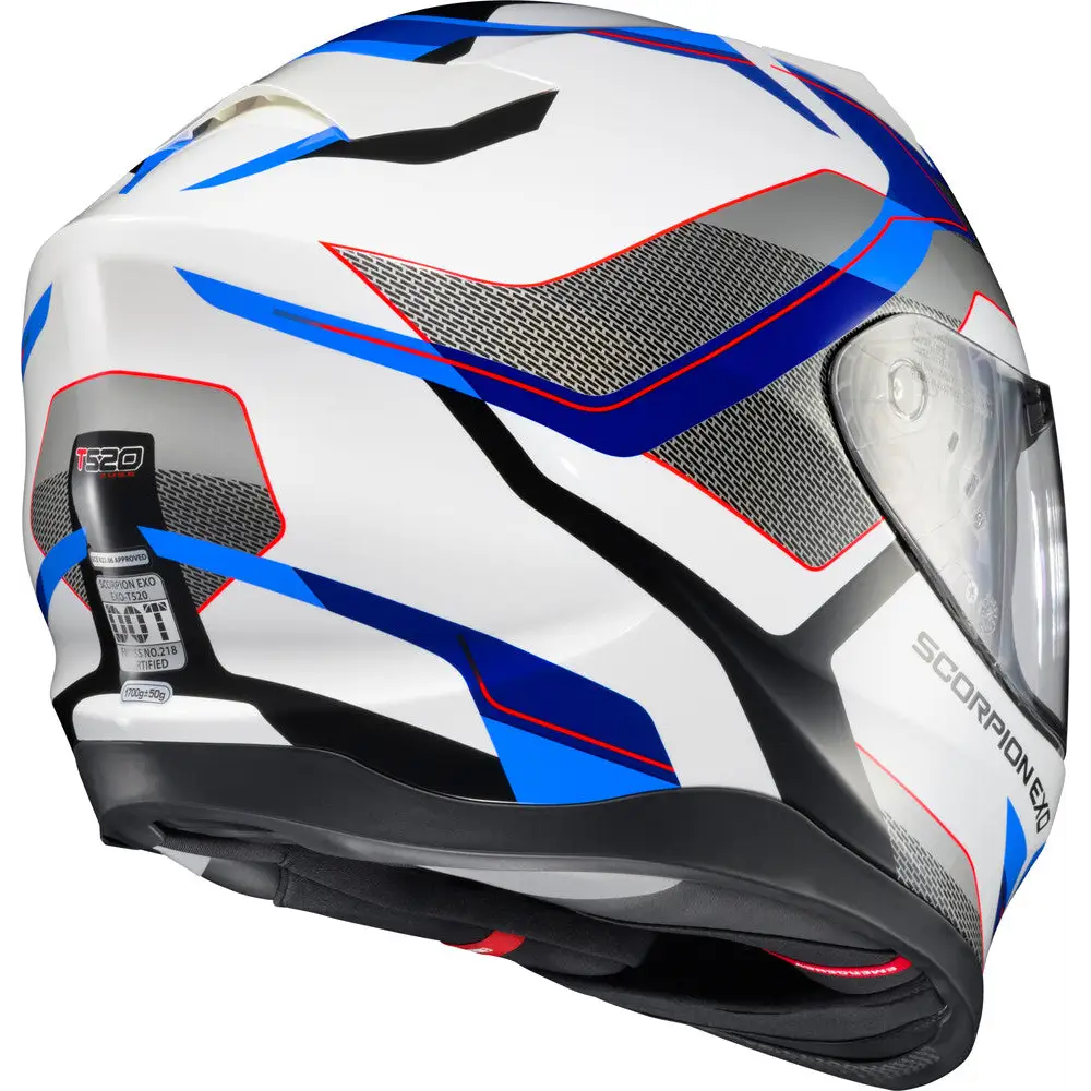 Scorpion EXO-T520 Zuse Helmet White/Blue