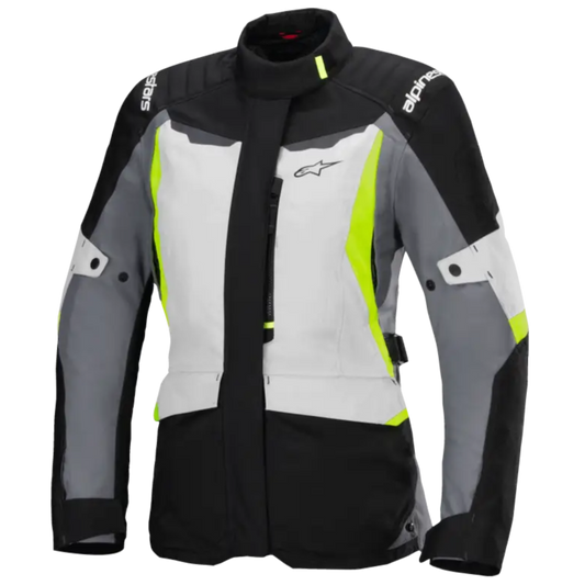 Women Alpinestars Stella ST-1 WP Jacket Ice Gray/Black/Yellow Fluo - XS - Jacket